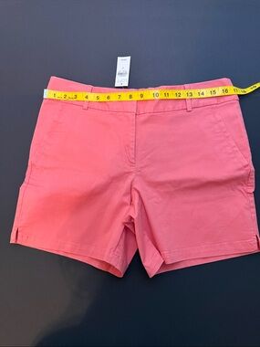 LOFT Coral Chino Bermuda Shorts